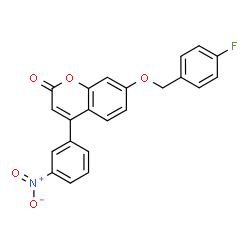 7-[(4-fluorophenyl)methoxy]-4-(3-nitrophenyl)chromen-2-one Structure