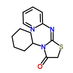 3-Cyclohexyl-2-(pyridin-2-ylimino)-thiazolidin-4-one图片