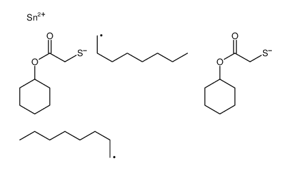 cyclohexyl 2-[(2-cyclohexyloxy-2-oxoethyl)sulfanyl-dioctylstannyl]sulfanylacetate结构式