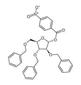 2,3,5-TRI-O-BENZYL-1-O-(4-NITROBENZOYL)-D-ALPHA-ARABINOFURANOSE structure