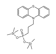 β-(10-phenothiazyl)propylphosphono-trimethylsilyl ester结构式