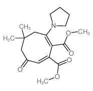 dimethyl (1Z,7E)-4,4-dimethyl-6-oxo-2-pyrrolidin-1-yl-cycloocta-1,7-diene-1,8-dicarboxylate结构式