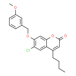 4-butyl-6-chloro-7-[(3-methoxyphenyl)methoxy]chromen-2-one结构式