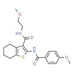 2-(4-methoxybenzamido)-N-(2-methoxyethyl)-4,5,6,7-tetrahydrobenzo[b]thiophene-3-carboxamide Structure