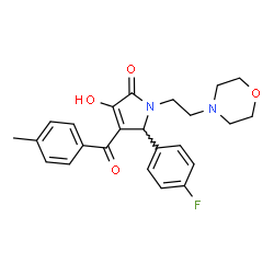 5-(4-fluorophenyl)-3-hydroxy-4-(4-methylbenzoyl)-1-(2-morpholinoethyl)-1,5-dihydro-2H-pyrrol-2-one structure