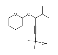 2,6-dimethyl-5-(tetrahydro-2H-2-pyranyloxy)-3-heptyn-2-ol结构式