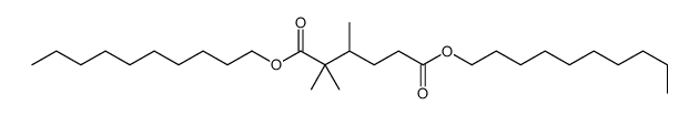 didecyl 2,2,3-trimethylhexanedioate Structure