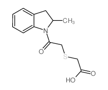 {[2-(2-Methyl-2,3-dihydro-1H-indol-1-yl)-2-oxoethyl]thio}acetic acid结构式