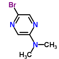 5-溴-2-(二甲基氨基)吡嗪结构式