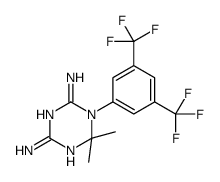 1-[3,5-bis(trifluoromethyl)phenyl]-6,6-dimethyl-1,3,5-triazine-2,4-diamine Structure