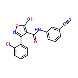 3-(2-Chlorophenyl)-N-(3-cyanophenyl)-5-methyl-1,2-oxazole-4-carboxamide Structure