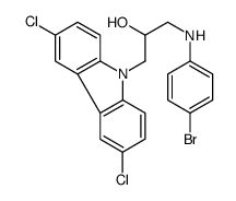 1-(4-bromoanilino)-3-(3,6-dichlorocarbazol-9-yl)propan-2-ol结构式