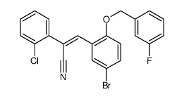 3-[5-bromo-2-[(3-fluorophenyl)methoxy]phenyl]-2-(2-chlorophenyl)prop-2-enenitrile Structure