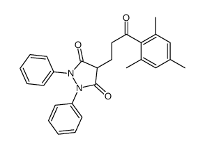 4-[3-oxo-3-(2,4,6-trimethylphenyl)propyl]-1,2-diphenylpyrazolidine-3,5-dione Structure