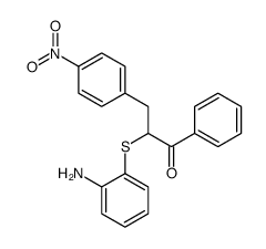 2-(2-aminophenyl)sulfanyl-3-(4-nitrophenyl)-1-phenylpropan-1-one Structure