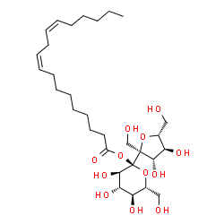 alpha-d-Glucopyranoside, beta-d-fructofuranosyl, (Z,Z)-9,12-octadecadienoate structure