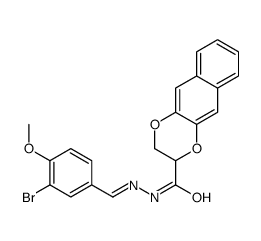 N-[(Z)-(3-bromo-4-methoxyphenyl)methylideneamino]-2,3-dihydrobenzo[g][1,4]benzodioxine-3-carboxamide Structure