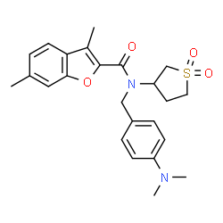 2-Benzofurancarboxamide,N-[[4-(dimethylamino)phenyl]methyl]-3,6-dimethyl-N-(tetrahydro-1,1-dioxido-3-thienyl)-(9CI) picture