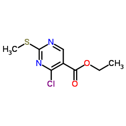 Ethyl 4-chloro-2-Methylthio-5-pyriMidinecarboxylate Structure