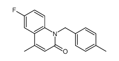 6-fluoro-4-methyl-1-[(4-methylphenyl)methyl]quinolin-2-one Structure