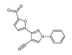 3-(5-nitrofuran-2-yl)-1-phenylpyrazole-4-carbonitrile结构式