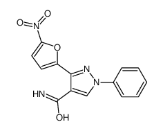 3-(5-nitrofuran-2-yl)-1-phenylpyrazole-4-carboxamide结构式