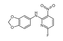 N-(1,3-benzodioxol-5-yl)-6-fluoro-3-nitropyridin-2-amine结构式