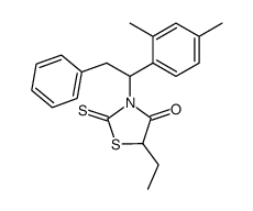 3-[1-(2,4-dimethyl-phenyl)-2-phenyl-ethyl]-5-ethyl-2-thioxo-thiazolidin-4-one Structure