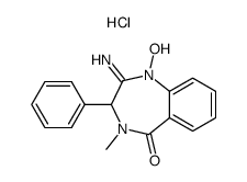 1-hydroxy-2-imino-4-methyl-3-phenyl-1,2,3,4-tetrahydro-5H-1,4-benzodiazepine-5-one hydrochloride Structure