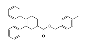 3,4-Diphenyl-cyclohex-3-enecarboxylic acid 4-methyl-benzyl ester结构式