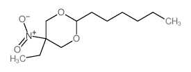 5-ethyl-2-hexyl-5-nitro-1,3-dioxane structure