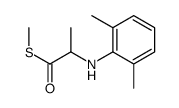 S-methyl 2-(2,6-dimethylanilino)propanethioate结构式