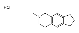 2-methyl-1,3,4,6,7,8-hexahydrocyclopenta[g]isoquinoline,hydrochloride结构式