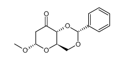 methyl 4,6-O-(R)-benzylidene-2-deoxy-α-D-erythrohexopyranosid-3-ulose Structure