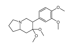 6-(3,4-dimethoxyphenyl)-7,7-dimethoxy-2,3,5,6,8,8a-hexahydro-1H-indolizine结构式