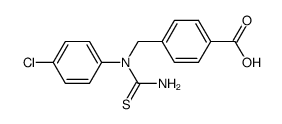 4-[1-(4-chlorophenyl)thioureidomethyl]benzoic acid结构式