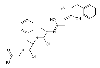 2-[[(2R)-2-[[(2R)-2-[[(2R)-2-[[(2R)-2-amino-3-phenylpropanoyl]amino]propanoyl]amino]propanoyl]amino]-3-phenylpropanoyl]amino]acetic acid结构式