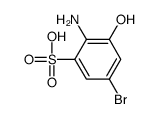 2-amino-5-bromo-3-hydroxybenzenesulfonic acid结构式