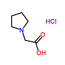 1-Pyrrolidinylacetic acid hydrochloride (1:1) structure