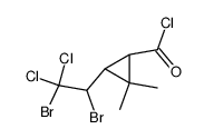 trans 2,2-dimethyl-3-(1,2-dibromo-2,2-dichloroethyl)-cyclopropane-1-carboxylic acid chloride Structure