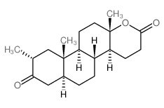 Testololactone, 4,5.alpha.-dihydro-2.alpha.-methyl- structure