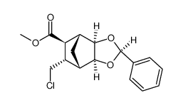 dioxa-3,5 exo phenyl-4 syn carbomethoxy-8 exo chloromethyl-9 endo tricyclo [5.2.1.02,6] decane结构式