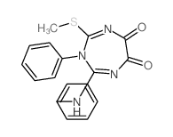 2-anilino-4-methylsulfanyl-3-phenyl-1,3,5-triazepine-6,7-dione结构式