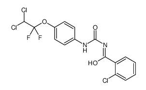 2-chloro-N-[[[4-(2,2-dichloro-1,1-difluoroethoxy)phenyl]amino]carbonyl]benzamide structure