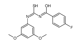 N-[(3,5-dimethoxyphenyl)carbamothioyl]-4-fluorobenzamide结构式