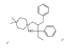 1,3-diphenyl-2-[(1,4,4-trimethylpiperazine-1,4-diium-1-yl)methyl]pentan-3-ol,diiodide结构式