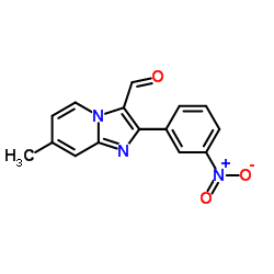 7-Methyl-2-(3-nitrophenyl)imidazo[1,2-a]pyridine-3-carbaldehyde结构式