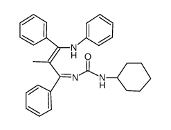 N-Cyclohexyl-N'-(2-methyl-1,3-diphenyl-3-phenylamino-2-propenylidene)urea Structure