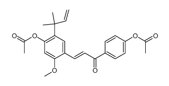 4,4'-diacetoxy-2-methoxy-5-(α,α-dimethylallyl)chalkone Structure