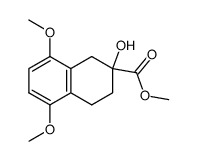 (+/-)-methyl 2-hydroxy-5,8-dimethoxy-1,2,3,4-tetrahydronaphthalene-2-carboxylate Structure